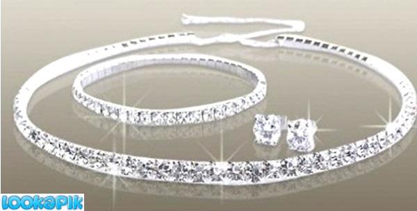 Ogrlica, naušnice i narukvica sa Swarovski elements kristalima – komplet nakita za 119kn!