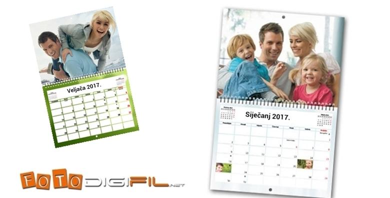 Fotokalendar dimenzija 30 x 46 cm s 24 stranice – originalan božićni poklon za 92kn!