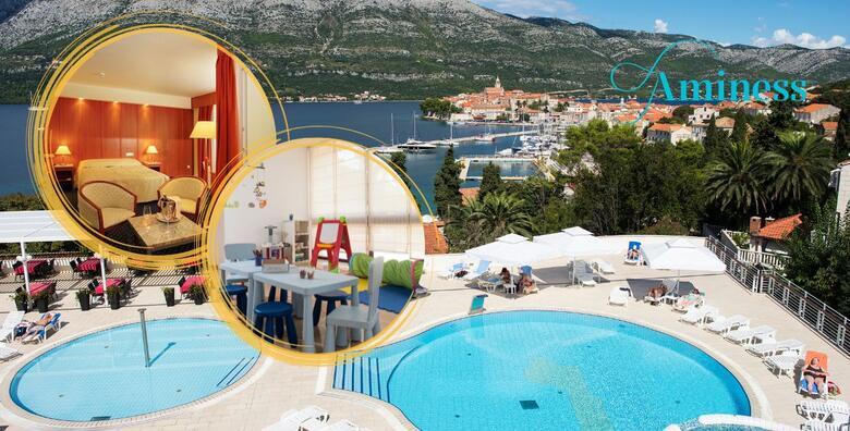 KOLOVOZ NA KORČULI – 4 noćenja s polupansionom za dvije osobe i do 2 djece u Hotelu Marko Polo by Aminess 4* uz korištenje 2 vanjska bazena i fitnessa